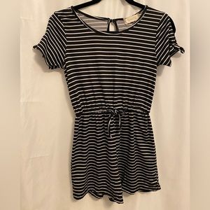 BTween Black with white stripes Romper size 12